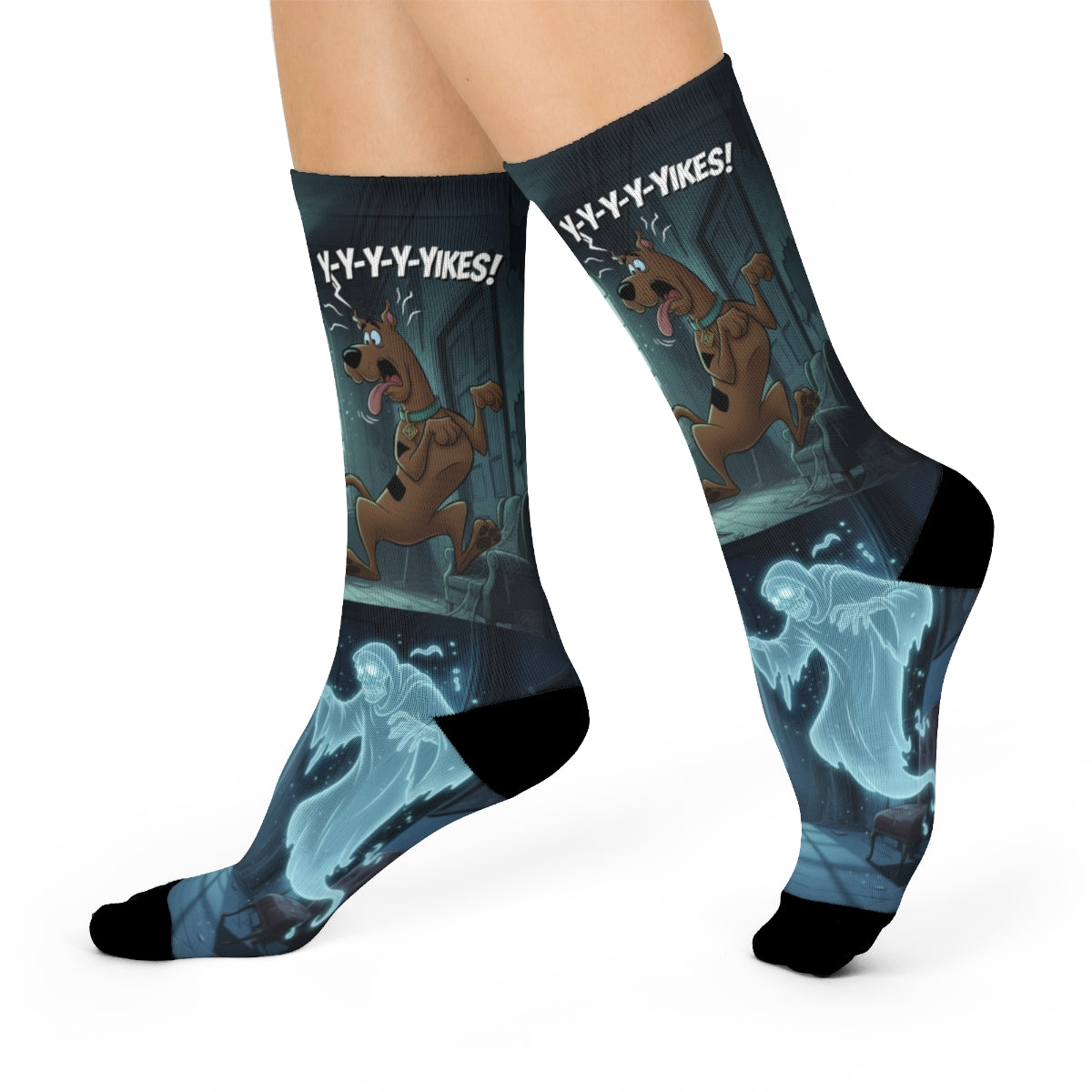 Scooby Doo Spooky Ghosts Yikes Design Socks