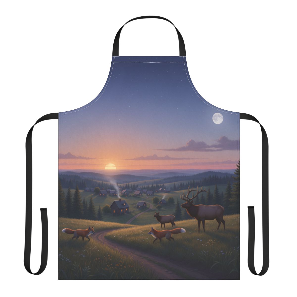 Scenic Sunset with Wildlife Design Apron