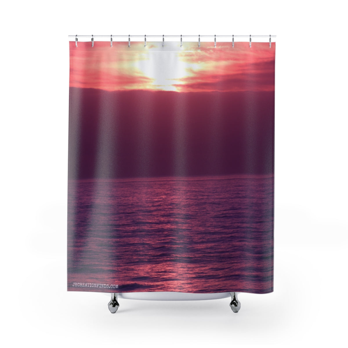 Beautiful Ocean Sunset Shower Curtain for Home Decor