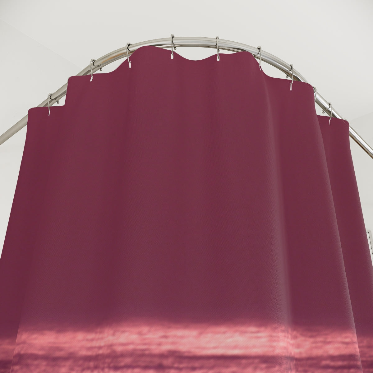 Stylish Maroon Shower Curtain for Modern Bathroom Decor