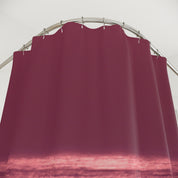 Stylish Maroon Shower Curtain for Modern Bathroom Decor