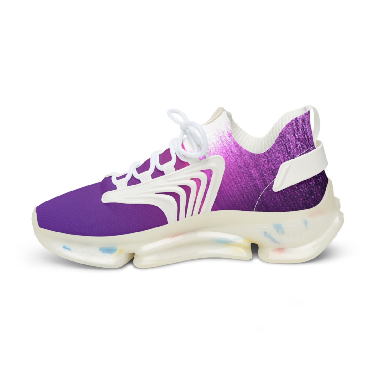 Purple and White High-Top Athletic Sneakers Product