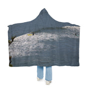 Surfer on Waves Printed Hooded Blanket
