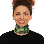 Vibrant Green Forest Print Neck Gaiter Versatile Accessory