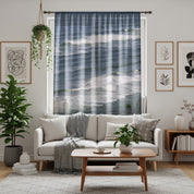 Ocean Waves Window Curtain, Coastal Home Decor, Sea Scape Curtain, Beach House Decor, Nautical Decor, Wave Art Print, Ocean View Curtain