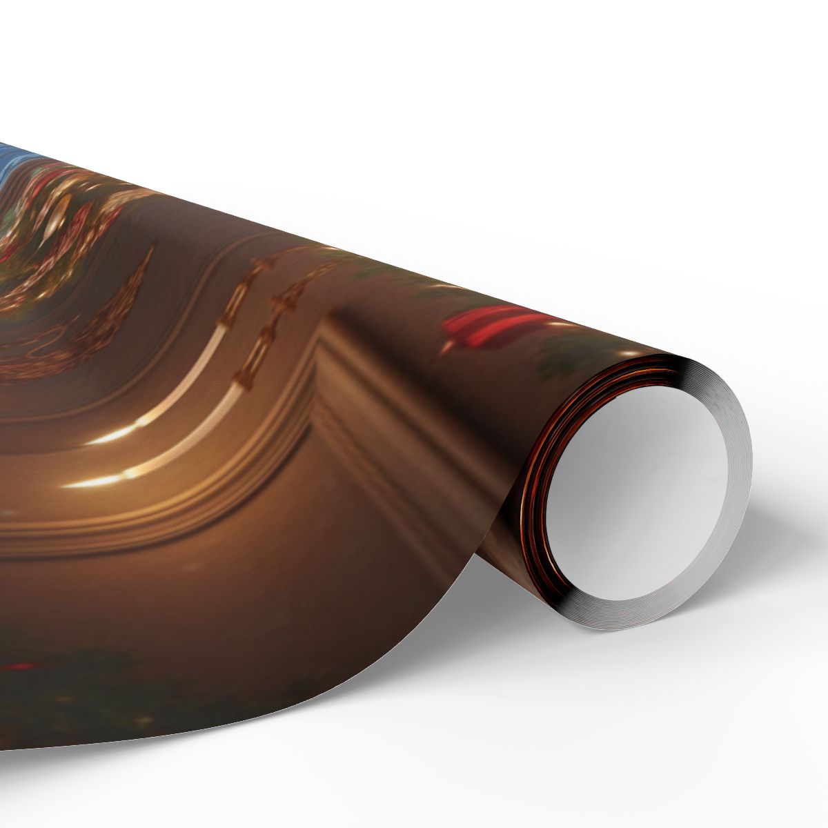 Festive Christmas Tree Wrapping Paper Rolled Product