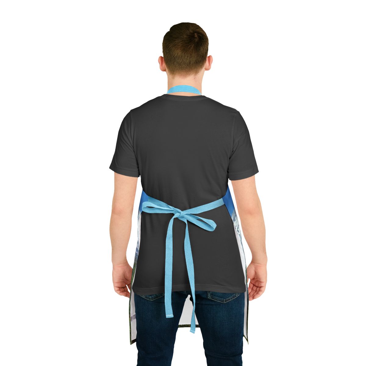 Stylish Blue Apron with Adjustable Neck Strap