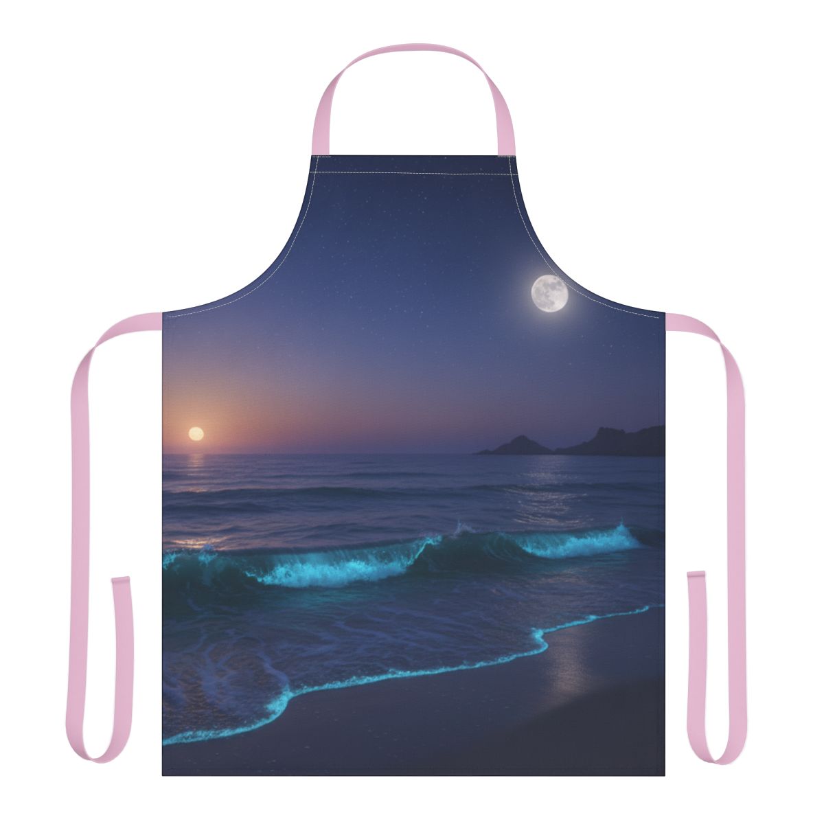 Gorgeous Sunset and Moonlight Over Ocean Apron