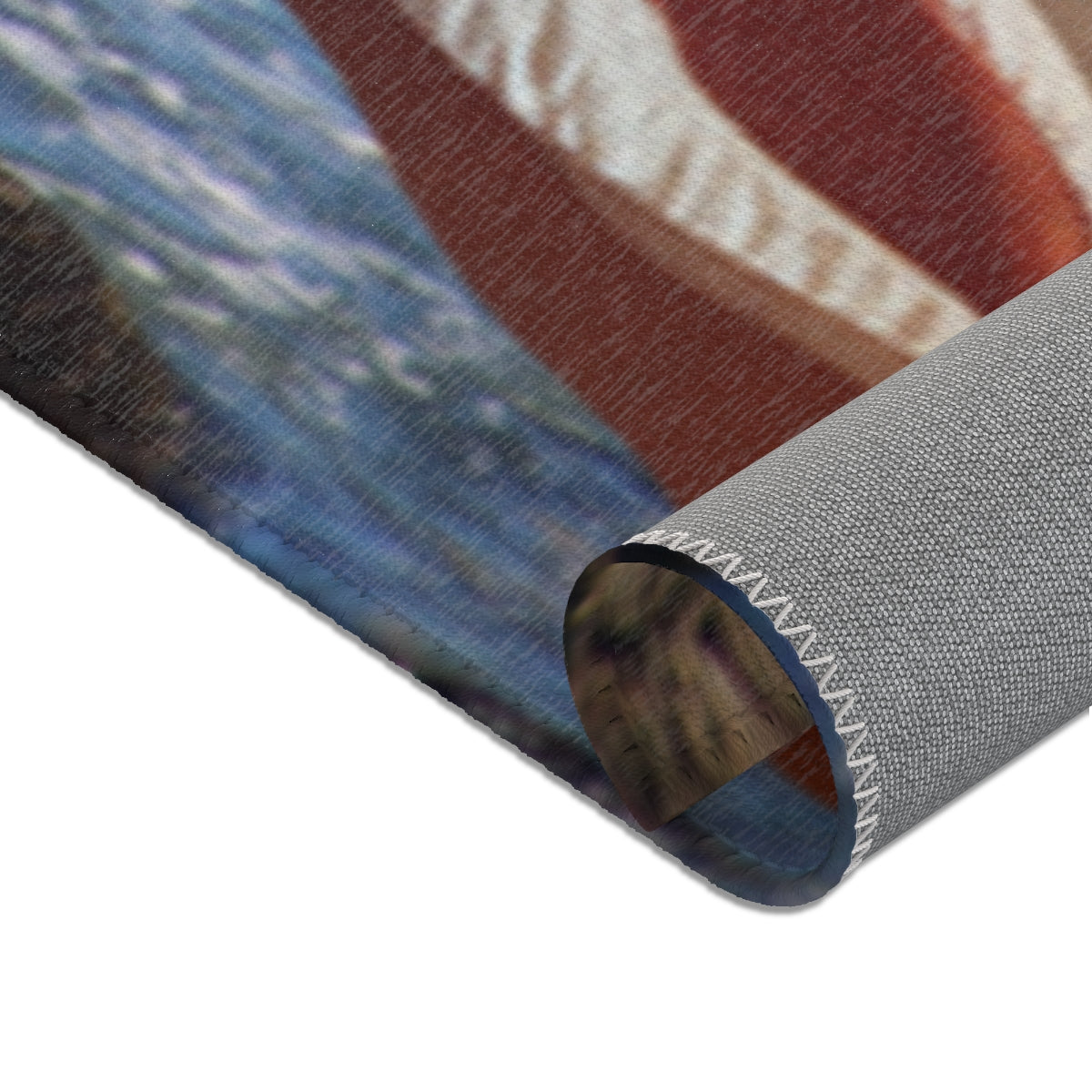 Abstract Ocean and Flag Design Fabric product