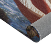 Abstract Ocean and Flag Design Fabric product