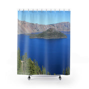 Crater Lake Scenic View Shower Curtain Product