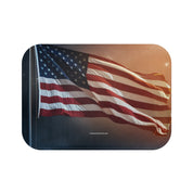 American Flag Sunset Design Print Rectangular Bath Mat