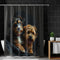 Adorable Two Cute Dogs Print Bathroom Shower Curtain