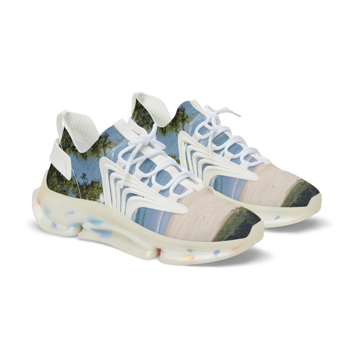 Unique Artistic Sneakers with Scenic Landscape Design