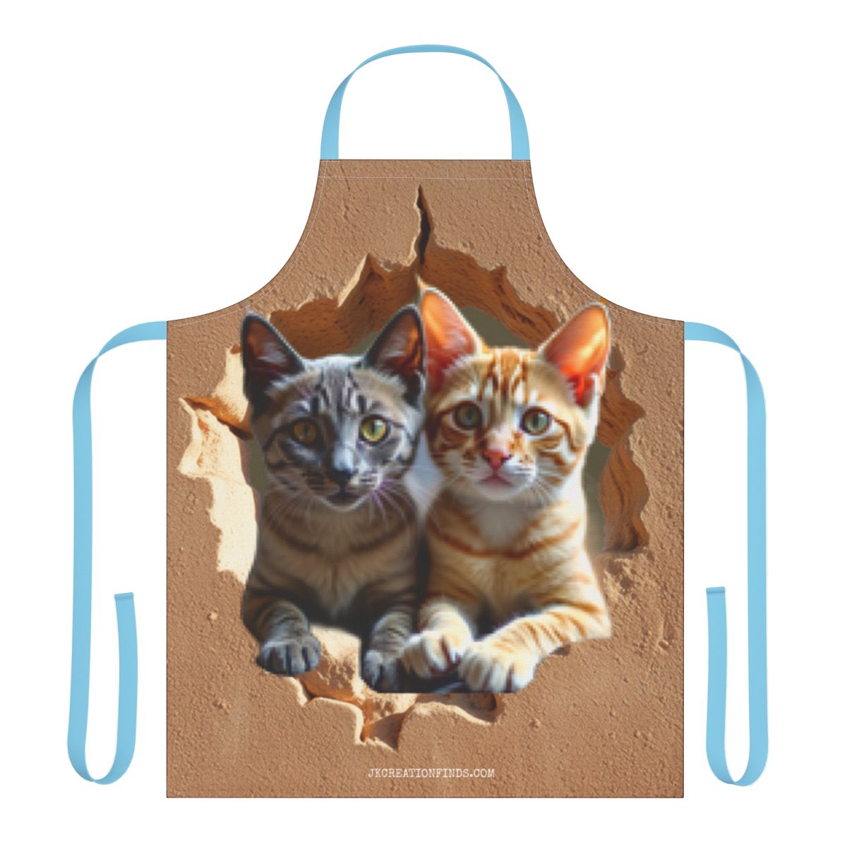 Adorable Cats in Torn Wall Design Apron Product