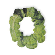 Vibrant Green and Black Elastic Scrunchie Accessory