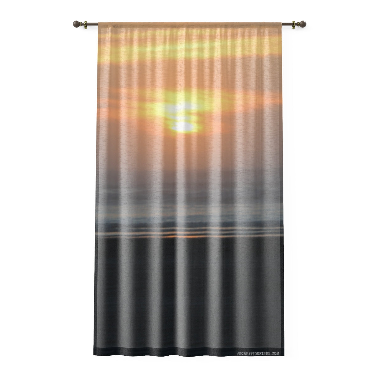 Stunning Sunset Beach Scene Window Curtain Drapes