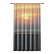 Stunning Sunset Beach Scene Window Curtain Drapes
