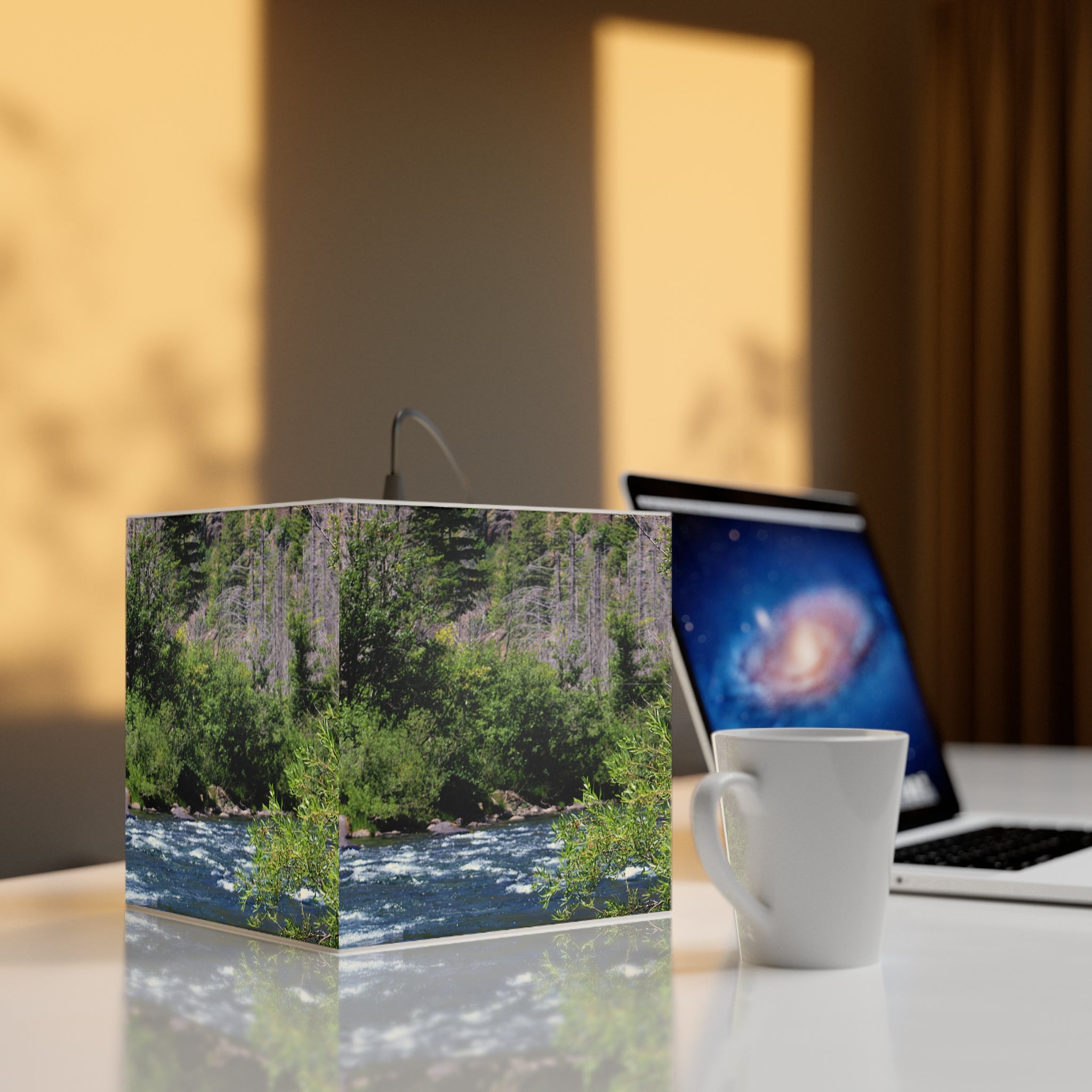 River rapids green trees forest nature landscape product type