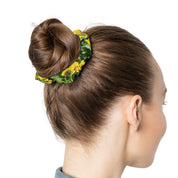 Sunflower Print Scrunchie for Stylish Hair Accessory