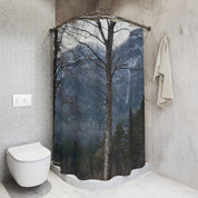 Scenic Mountain Forest Shower Curtain for Bathroom Decor