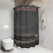 Ship on the Ocean Themed Shower Curtain for Bathrooms