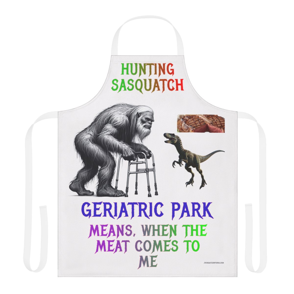 Hunting Sasquatch Geriatric Park Novelty Apron