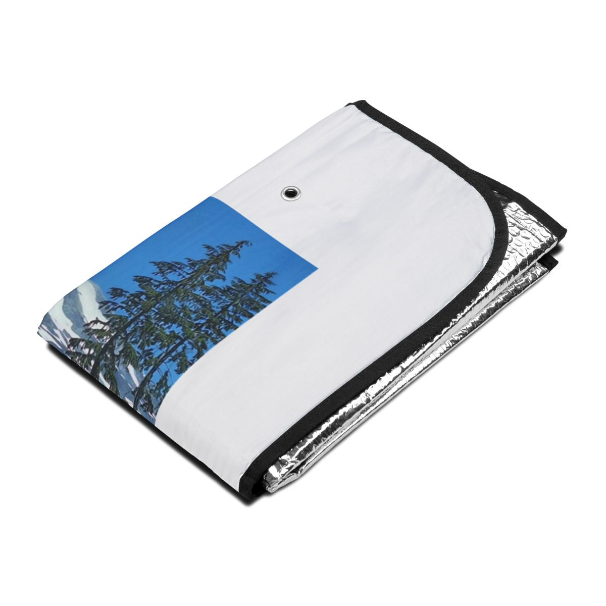Foldable Windshield Sun Shade with Pine Tree Image