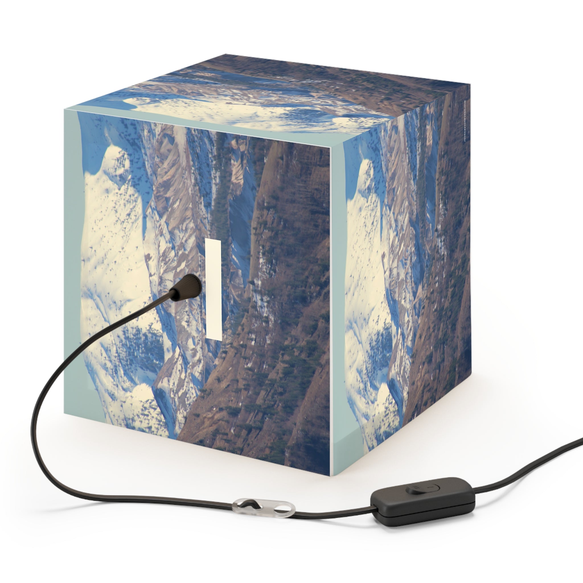 Snowy Mountain Scenic Cube Light Fixture product type