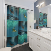 Sea Turtles Swimming Underwater Shower Curtain