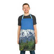 Scenic Mountain View Apron with Blue Sky Design