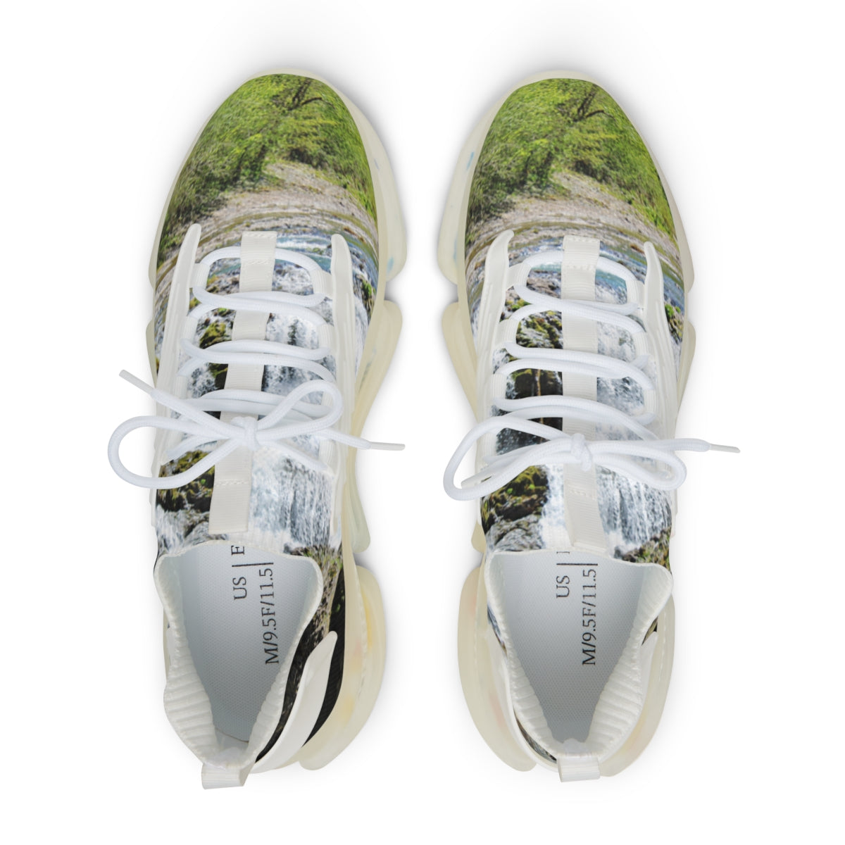 Scenic Waterfall and Forest Athletic Shoes