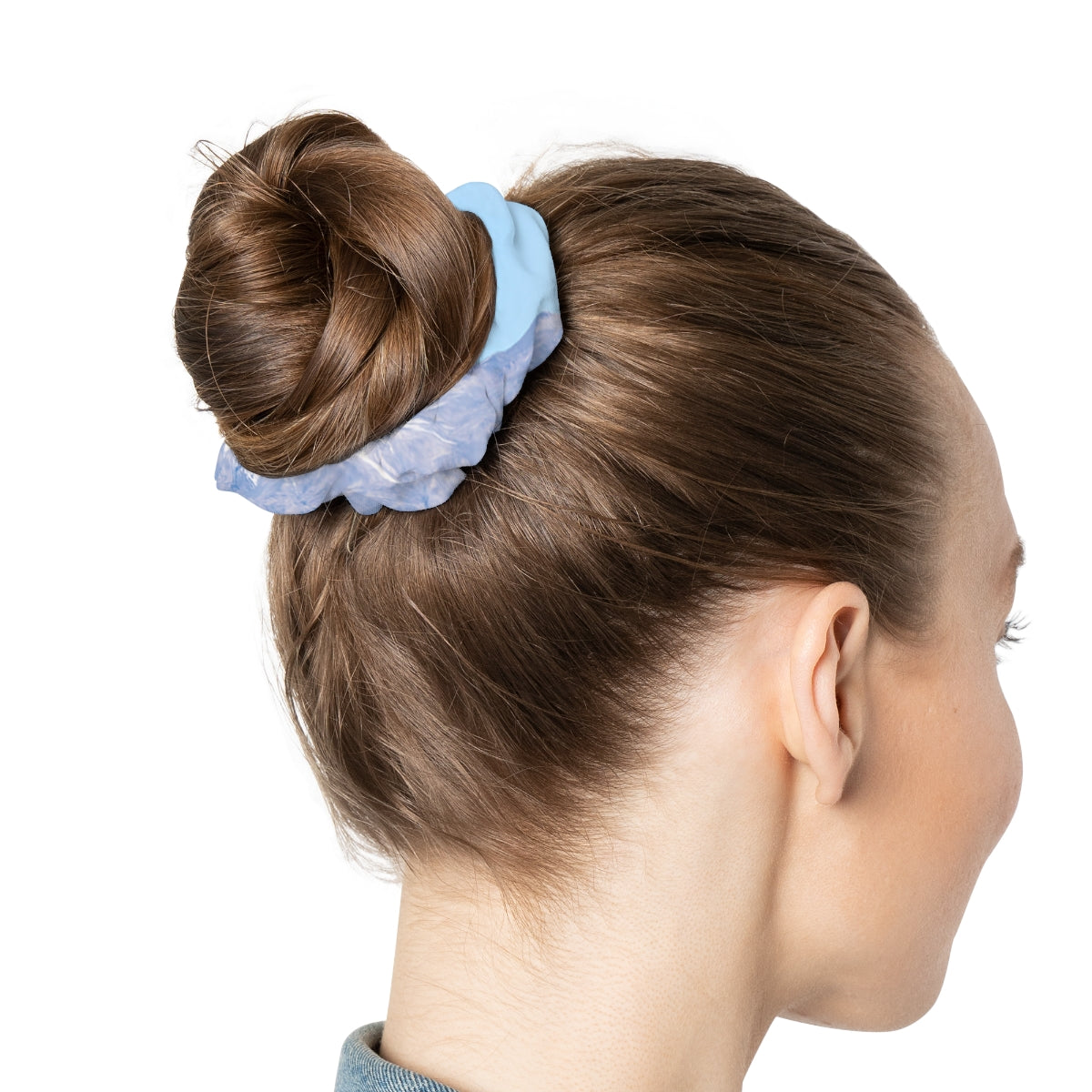 Stylish Blue and Purple Scrunchie for Hair Accessory