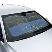 Windsurfers on a Lake Windshield Sun Shade