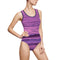 Purple Sunset Horizon Print One-Piece Swimsuit