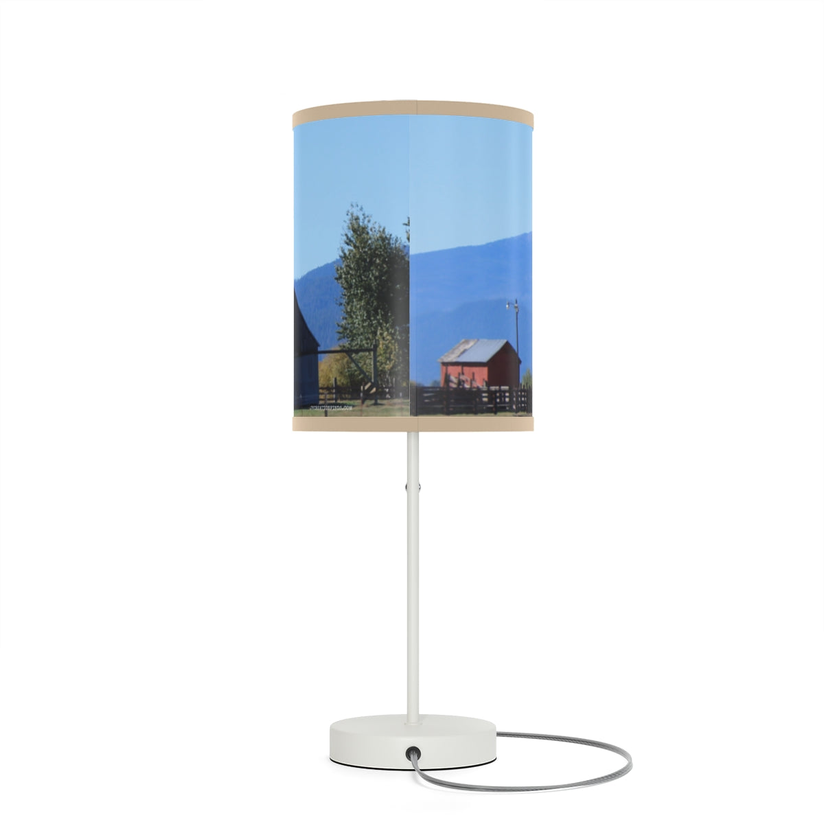 Tranquil Farm Landscape Design Table Lamp Product