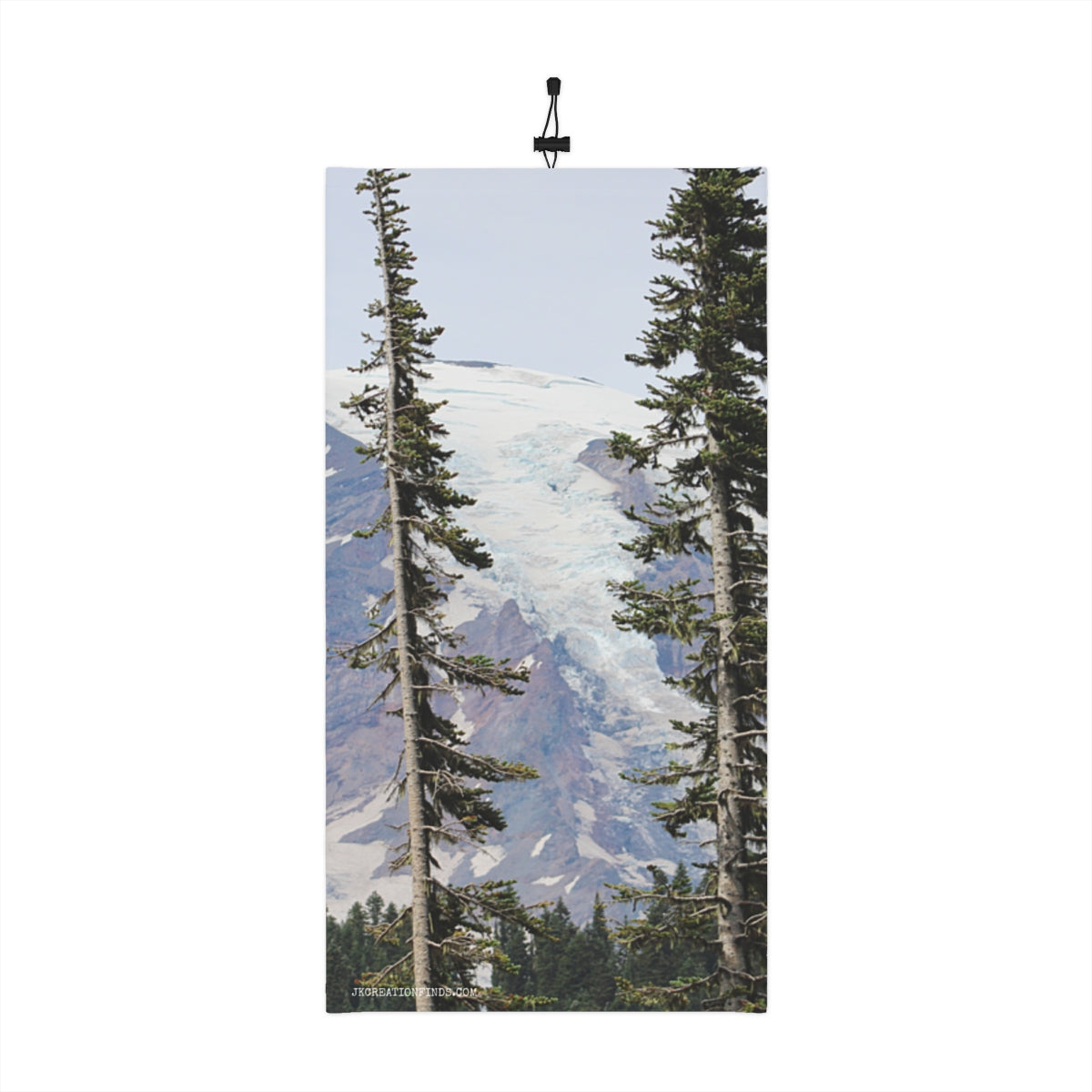 Scenic Mountain View With Tall Trees Poster