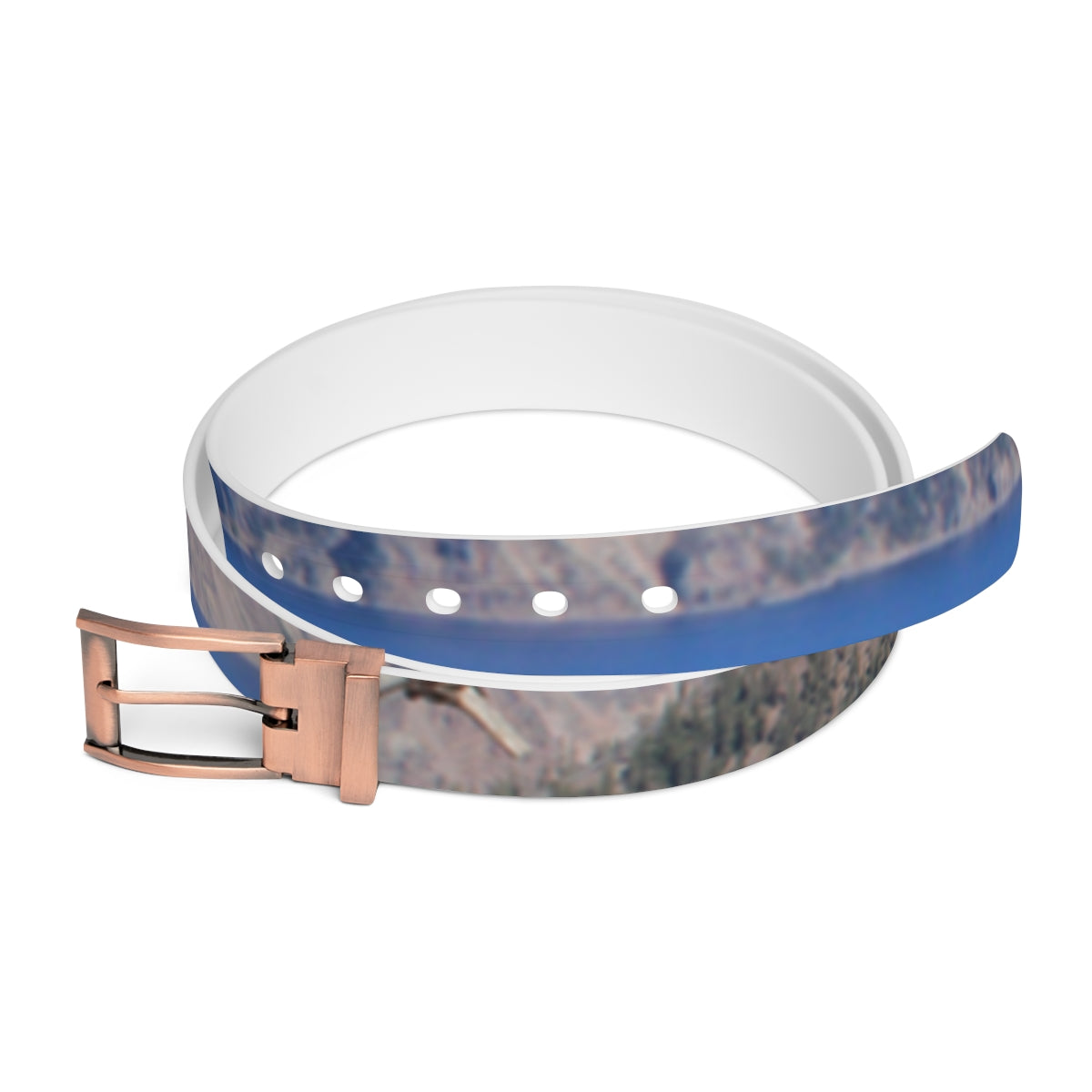 Scenic Mountain View Band with Rose Gold Buckle Watch Strap