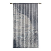 Glacier Window Curtain, Frozen Landscape Drapes, Mountain Range Decor, Abstract Scenic Curtains, Grey Nature Art, Modern Window Coverings