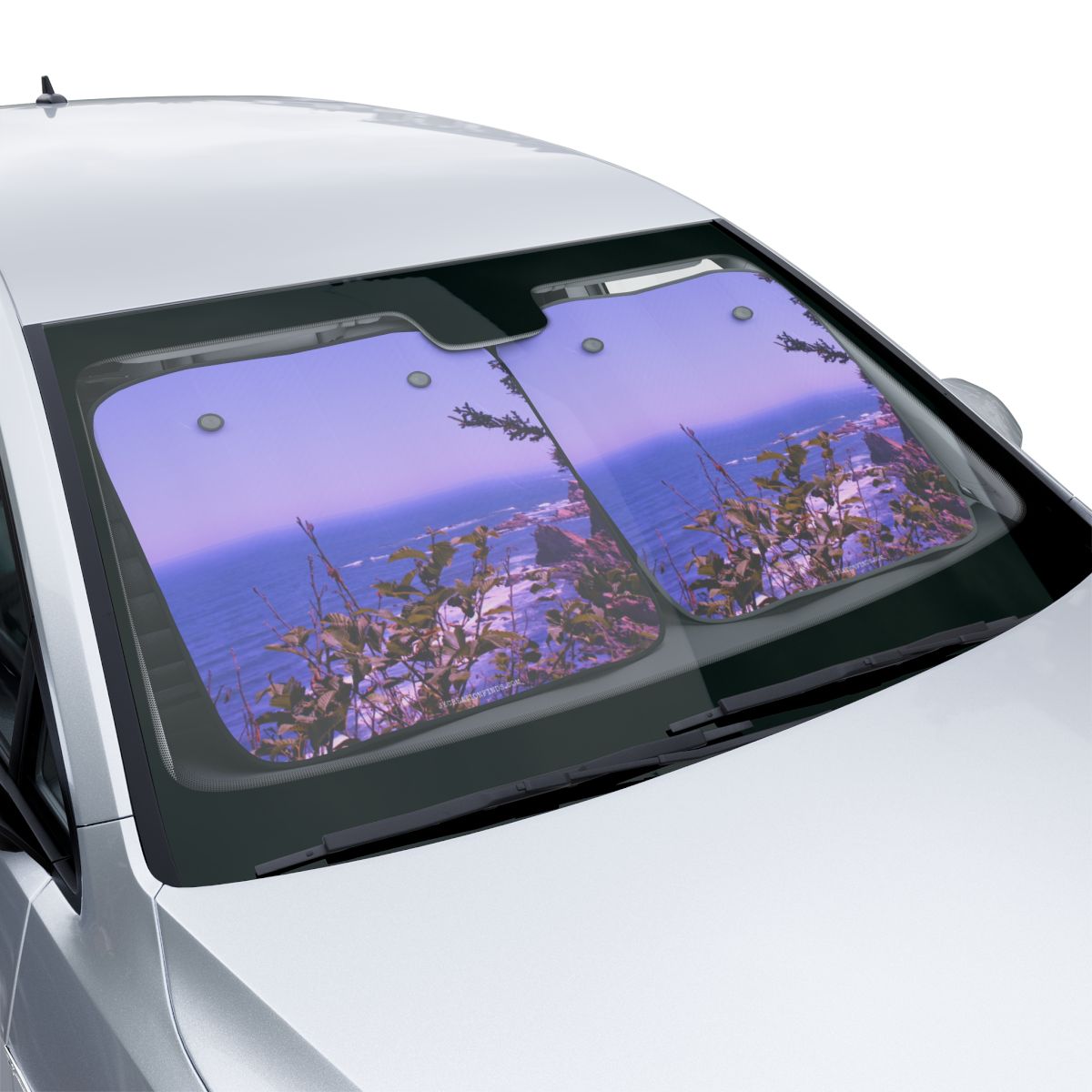 Scenic Coastal View Car Windshield Sunshade Accessory