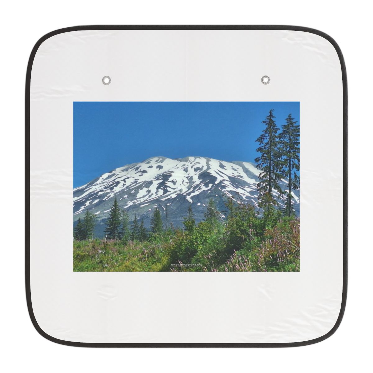 Stunning Snow-Covered Mountain Scene Sunshade
