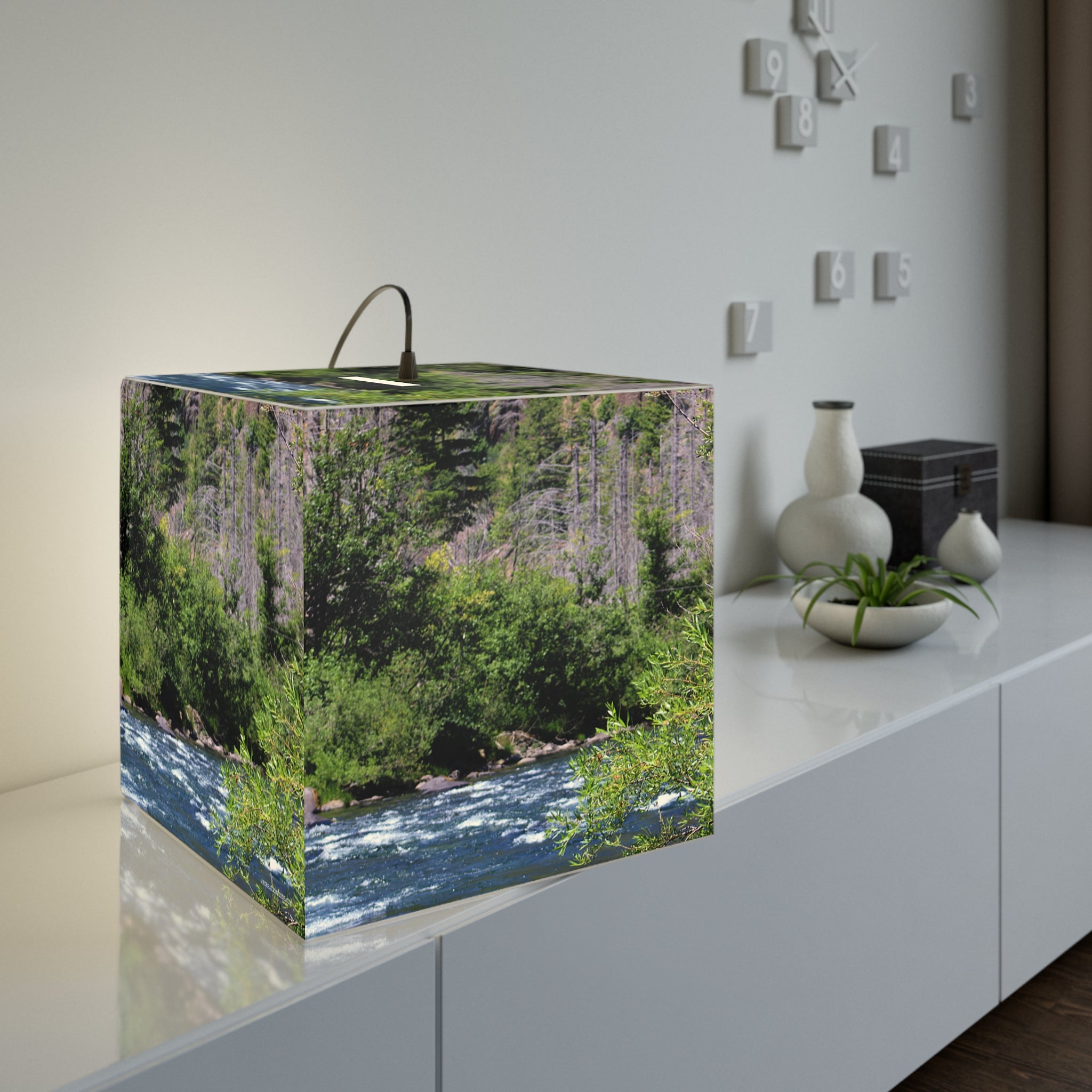River Rapids Forest Scenic Print Cube Decor product type