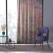 Pink and Green Abstract Design Window Curtain Product