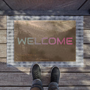 Colorful Welcome Design Front Door Mat