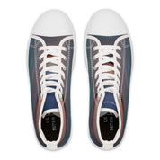 High-top sneakers with a starry night design, US M/7 F/9 tag visible.