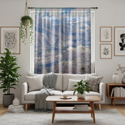 Mountain View Window Curtain, Snowy Peaks Curtains, Nature Scene Drapes, Scenic Landscape Window Treatment, Home Decor Curtains