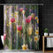 Colorful Spring Flowers Bathroom Shower Curtain Decor