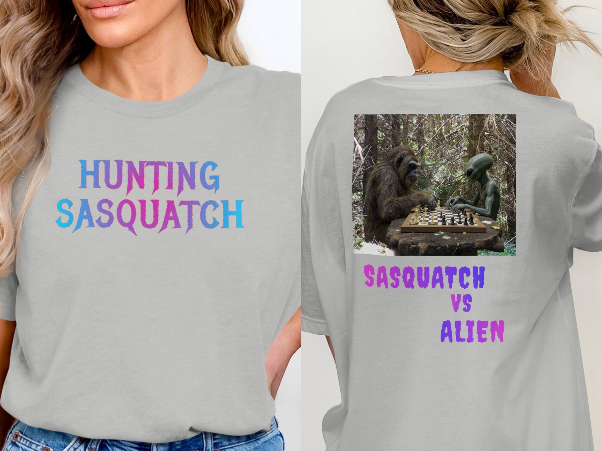 Hunting Sasquatch Sasquatch vs Alien Shirt