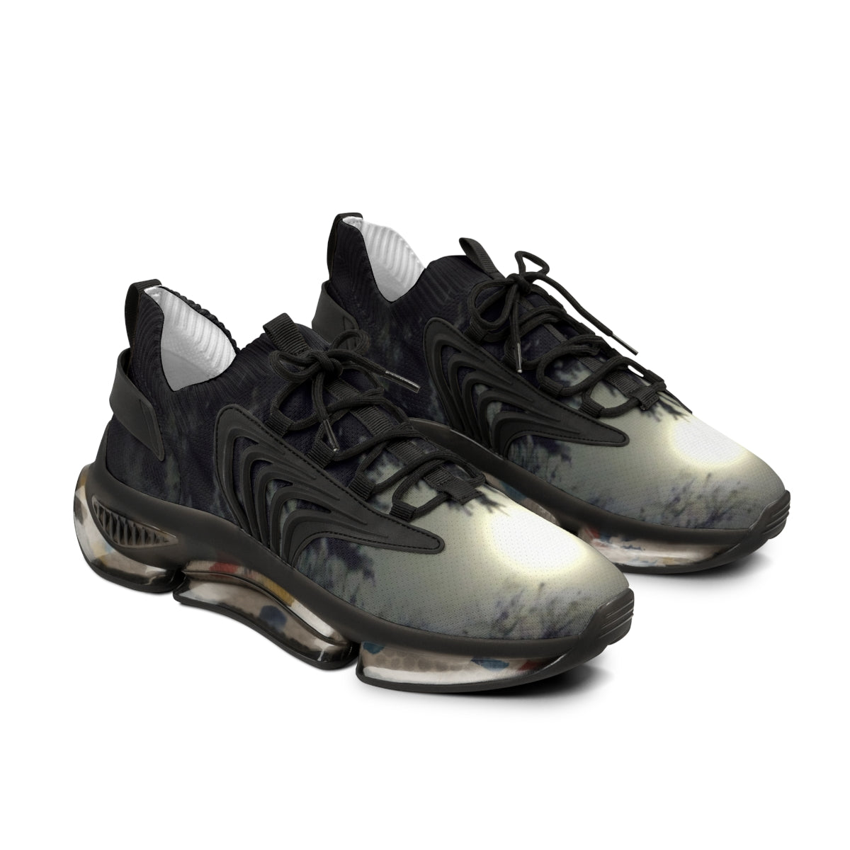 Abstract Dark Shadow Gradient Athletic Running Shoes product type