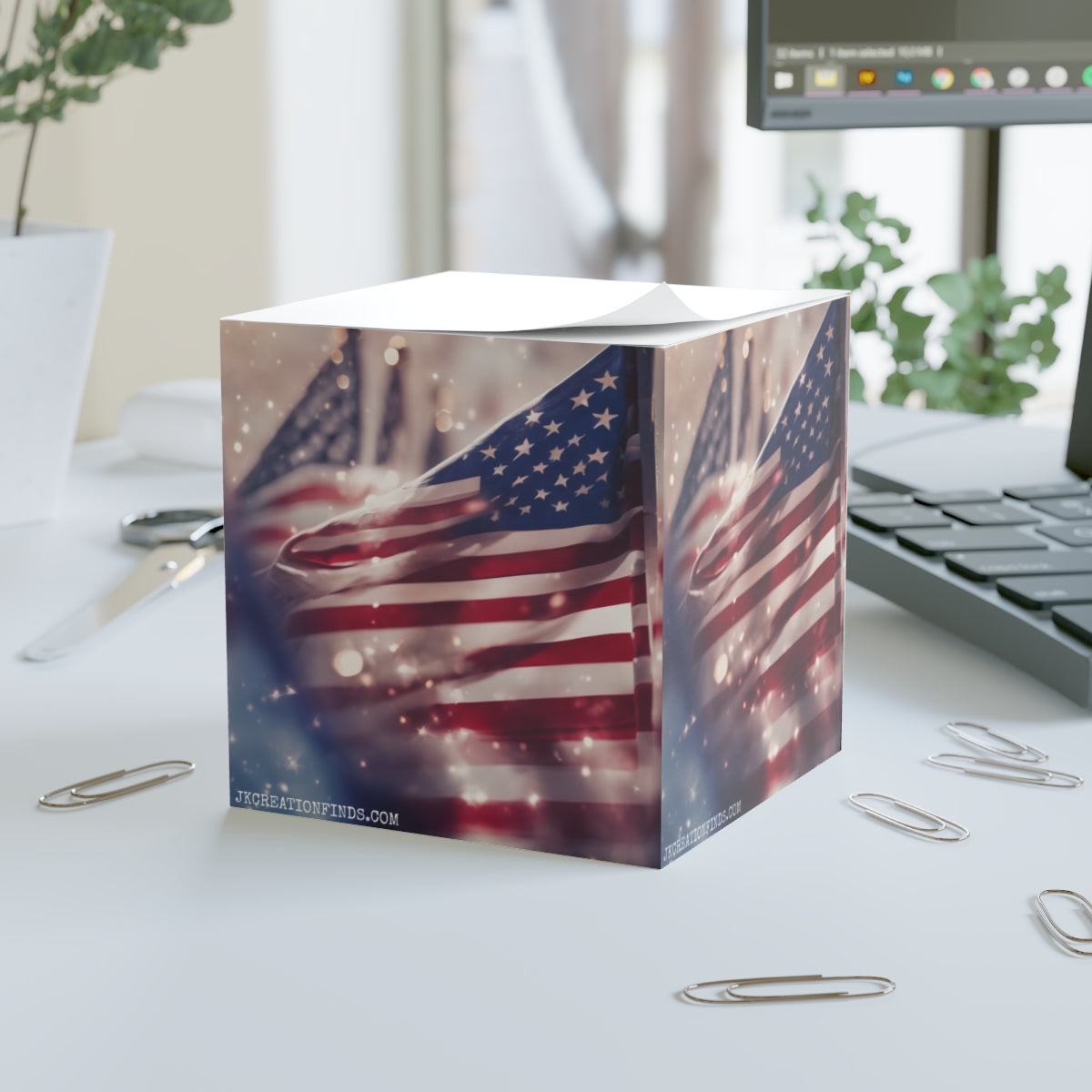 Patriotic American Flag Design Desktop Organizer